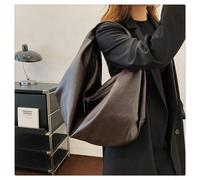 Grand sac hobo rétro, sac fourre-tout grande capacité en PU, sac minimaliste pour femme, sac bandoulière décontracté pour femme, sac zippé sous les bras, idéal pour le shopping et les déplacements, no