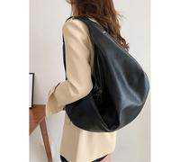 Grand sac hobo rétro, sac fourre-tout grande capacité en PU, sac minimaliste pour femme, sac bandoulière décontracté pour femme, sac zippé sous les bras, idéal pour le shopping et les déplacements, no