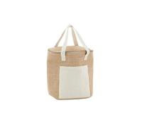 Grand sac isotherme repas lunch en jute naturel 27 x 18 x 30 cm