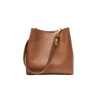 Grand Sac Porté Èpaule Femme Cuir Sac à bandoulière en cuir décontracté for femme, grand sac seau, fourre-tout simple, sous les bras(Brown)