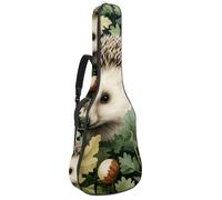 Grand sac pour guitare acoustique, étanche, avec couche de protection en éponge, plusieurs poches, motif hérisson mignon, multicolore, 42.9x16.9x4.7 in, Sac pour guitare
