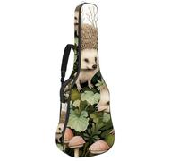 Grand sac pour guitare acoustique, imperméable, avec couche de protection en éponge, plusieurs poches, joli hérisson, multicolore, 42.9x16.9x4.7 in, Sac pour guitare