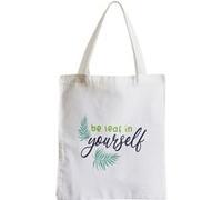 Grand sac pour shopping Be leaf in yourself Blanc G