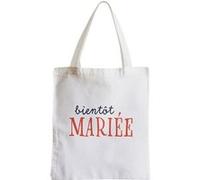 Grand sac pour shopping Bientôt mariée femme Blanc G