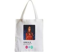 Grand sac pour shopping Carrie white réseau social Blanc G