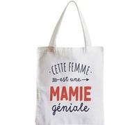 Grand sac pour shopping Cette femme est une mamie Blanc G