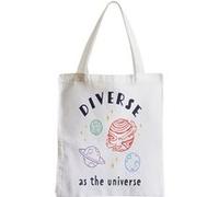 Grand sac pour shopping Diverse as the universe Blanc G