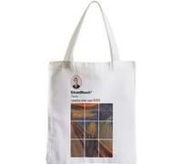 Grand sac pour shopping Edvard munch réseaux Blanc G