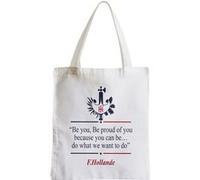 Grand sac pour shopping François hollande discours Blanc G