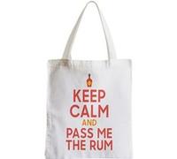Grand sac pour shopping Keep calm and pass me the Blanc G