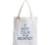 Grand sac pour shopping Keep calm i'm an architect Blanc G