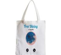 Grand sac pour shopping Le free diving m'appelle Blanc G