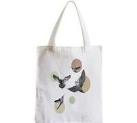 Grand sac pour shopping L'envol des oiseaux Blanc G