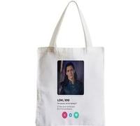Grand sac pour shopping Loki méchant dieu réseau Blanc G