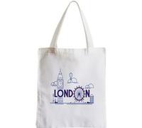 Grand sac pour shopping London londres angleterre Blanc G
