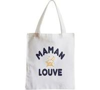Grand sac pour shopping Maman louve famille mignon Blanc G