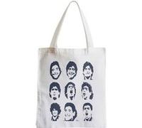 Grand sac pour shopping Maradona tête humeurs Blanc G