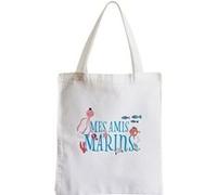 Grand sac pour shopping Mes amis marins animaux Blanc G