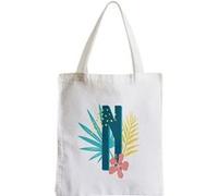 Grand sac pour shopping N nina nancy lettre prénom Blanc G