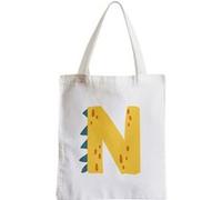 Grand sac pour shopping N noe nathan lettre prénom Blanc G