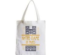 Grand sac pour shopping Notre-dame de paris france Blanc G