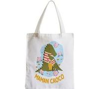 Grand sac pour shopping Odile la maman crocodile Blanc G