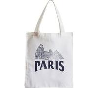 Grand sac pour shopping Paris minimalist louvre Blanc G