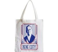 Grand sac pour shopping René coty style politique Blanc G