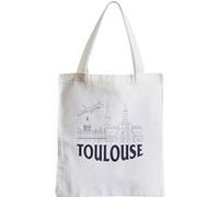 Grand sac pour shopping Toulouse minimalist ville Blanc G
