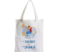 Grand sac pour shopping Un enfant c'est un insurgé Blanc G