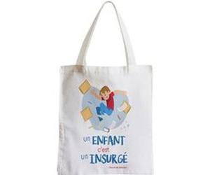 Grand sac pour shopping Un enfant c'est un insurgé Blanc G