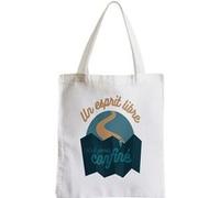 Grand sac pour shopping Un esprit libre n'est Blanc G