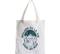 Grand sac pour shopping Walden ou la vie dans les Blanc G