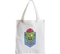 Grand sac pour shopping Zombie brains poche Blanc G