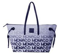 Grand sac shopping Monaco blanc et Bleu