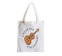 Grand Sac Shopping Plage Etudiant J'Peux Pas J'ai Guitare Rock Classique Acoustique