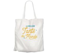 Grand Sac Shopping Plage Etudiant La Meilleure Tante du Monde Famille Tata Tatie