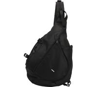 Grand sac sling noir, sac à dos sling imperméable en tissu Oxford, poche poitrine pour les sports de plein air pour hommes et femmes