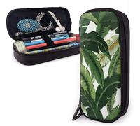 Grand Sac ¿¿ Stylo Martinique Feuille De Bananier Porte-Crayon Grand ¿¿Tui ¿¿ Crayons En Cuir Pochette ¿¿ Crayons ¿¿Tanche Pour ¿¿T