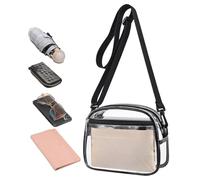 Grand Sac Transparent | Portefeuille Imperméable et Réglable - Sac pour femme avec sangle amovible - pour le Sport, la Plage, les Concerts, les Festivals, le Travail,