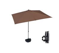 Grand Semi-Circulaire Parasol Parasol de 200 cm / 250 cm de diamètre idéal pour Les Jardins extérieurs étanche résistant aux UV Comprend Un kit d'installation Facile.