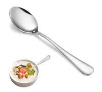 Grand service d'argenterie de qualité supérieure, 16 cuillères à café de 17 cm, acier inoxydable 18/10 - Finition miroir et passe au lave-vaisselle