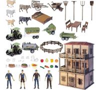 Grand set de ferme avec maison de ferme DIY
