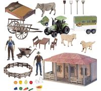 Grand set de ferme avec maison de ferme DIY