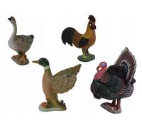 Grand set de figurines d'animaux de la ferme Paysan avec brouette et ferme 11 pièces