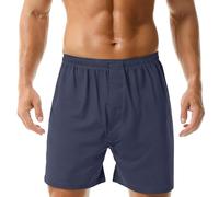 Grand short de basket-ball pour homme - Short ample uni, bleu, M