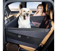 Grand Siège D'auto pour Chien, Lit de Chien pour Siège Arrière 100 LB, Siège D'auto Étanche Et Pliable Les Chiens avec Fenêtre Maille Respirante, Couverture Siège D'auto 600D Voitures/SUV/Camion