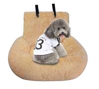 Grand siège de voiture pour chien, détachable Plush Pet Car Travel Carrier Bed, Washable Soft Dog Booster Seat, Pet Safety Car Carrier and Seat, With Leash and Strap for Front and Back Seats