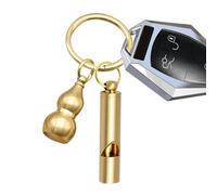 Grand sifflet de survie pour adultes - Sifflet de coaching vintage en laiton | Porte-clés de voiture de bon augure, outil de survie multifonction en plein air pour le camping, la randonnée, la nature