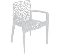 GRAND SOLEIL Fauteuil empilable Upon Gruvyer Polypropylène Blanc 53 x 58 x 81 cm